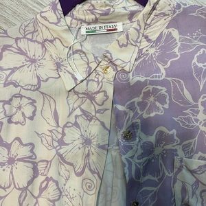 Hawaiian design button-down made in Italy size large